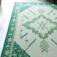 Green Medallion Wool Rug